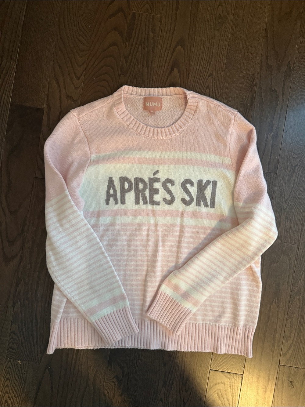 Show Me Your MuMu Pale Pink 'APRÉS SKI' Crewneck Sweater